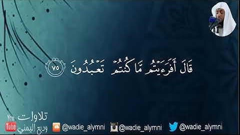 تلاوة خاشعه من سورة الشعراء للقارئ الشيخ وديع اليمني ❤️