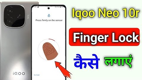 Iqoo neo 10r 5g display fingerprint setting/Iqoo neo 10r fingerprint screen lock/fingerprint sensor