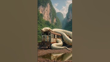 Travel Exploring | Python vs Train | Amazon Jungle #shorts #python #amazing