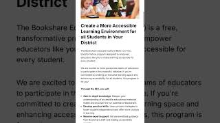 Join the Bookshare Educator Cohort! #Shorts #a11y