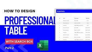 How to design professional table in excel part 2