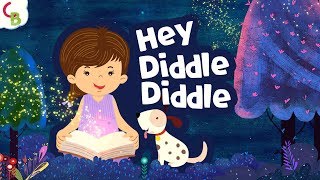 Hey Diddle Diddle The Cat and The Fiddle – Nursery Rhyme with Lyrics | Cuddle Berries Children Songs