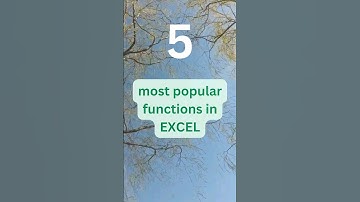 5 most popular functions in #excel #trending #viral #excelfunctions @theexcelexperience
