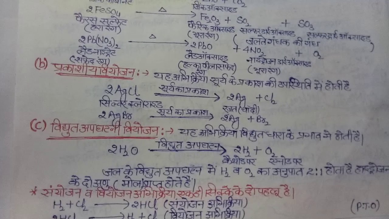 10th ,ch 1,part 5, Chemical reactions and equations,heating of ferrous sulphate,thermal