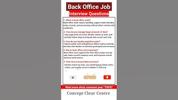 Top 5 Back Office Job Interview Questions and answers to ace your Dream Job