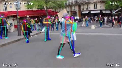 OpenPoseのデモ動画で姿勢検出をしてみた