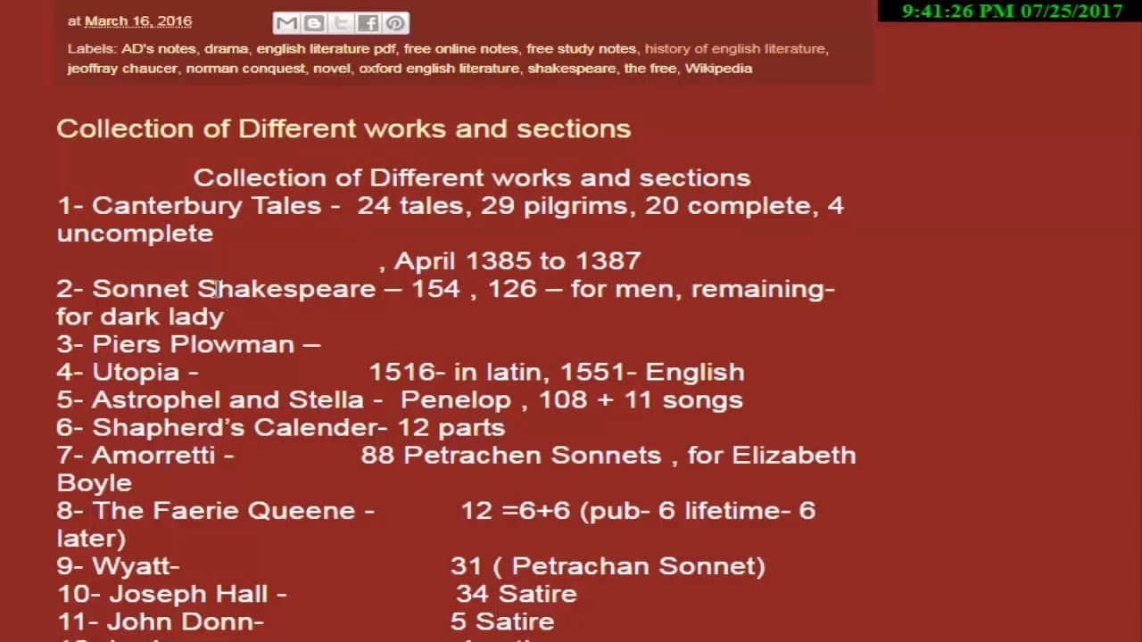 Get History Of English Literature Pdf Images