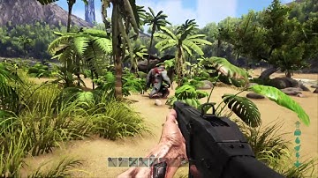 ARK: gorilla shits on dino