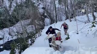 Kaybolan Kazları Jandarma Ve İtfaiye Ekipleri Buldu