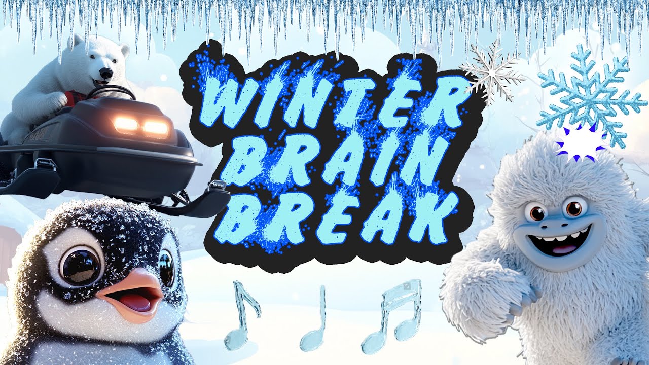 BRAIN BREAK PARTY & Winter Freeze Dance IN THE SNOW! Characters Quiz ...