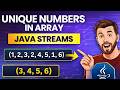 Find Unique Numbers in an Array Using Java Streams | Java Stream Interview Program