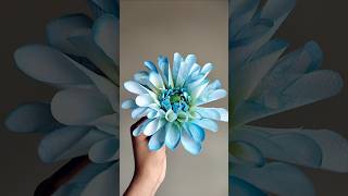 How to make dahlia flower with tissue paper| Diy paper flower making| #shorts #viral #craft #diy