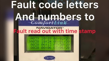Carrier chiller in Alarm, how to convert numbers to full read out on link navigator