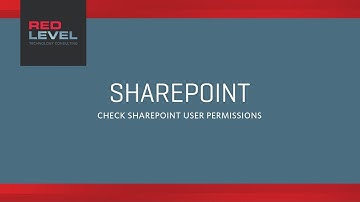 Check SharePoint User Permissions
