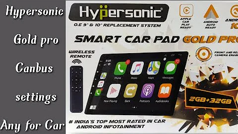 canbus setting in Android car stereo T5 ! How to setting canbus hypersonic gold Pro