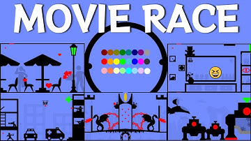 24 Marble Race EP. 51: Movie Race (by Algodoo)