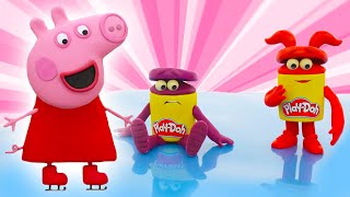 Peppa Pig Goes Ice Skating with the Doh-Dohs ⛸ Kids Animation | The Play-Doh Show | Play-Doh Videos
