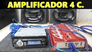 Como conectar un amplificador de 4 canales (a 4 bocinas )