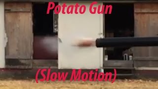 Potato Cannon Testing (Slow Motion)