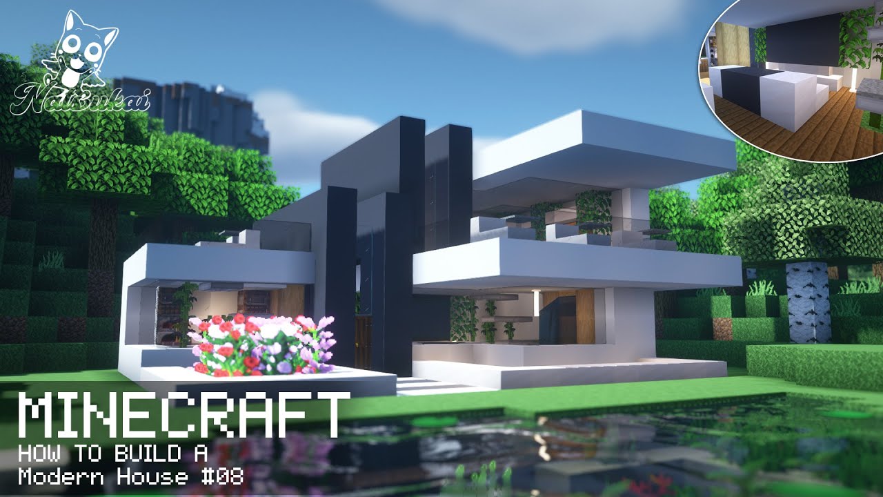 🦊How to make an easy modern house in MINECRAFT 