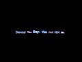 Devour The Day- You And Not Me- Lyrics video