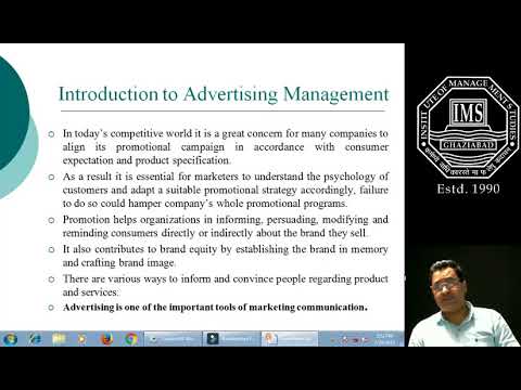 Introduction to Advertising Management - contd. - YouTube