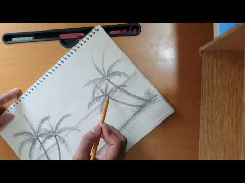 Video Vẽ tranh phong cảnh đơn giản bằng bút chì. Vẽ cảnh... - youtube