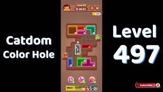 Catdom Level 497 walkthrough | Color Hole 🐱🕳️| Solutionguruji