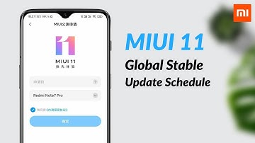 MIUI 11 Global Stable Update Schedule 🔥🔥