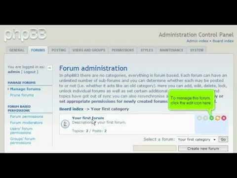 How to manage a forum in in phpBB