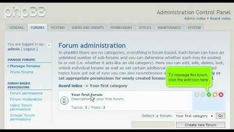 How to manage a forum in in phpBB