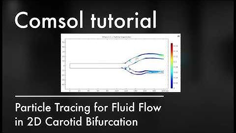 Comsol Tutorial - Particle Tracing for Fluid Flow in 2D Carotid Bifurcation