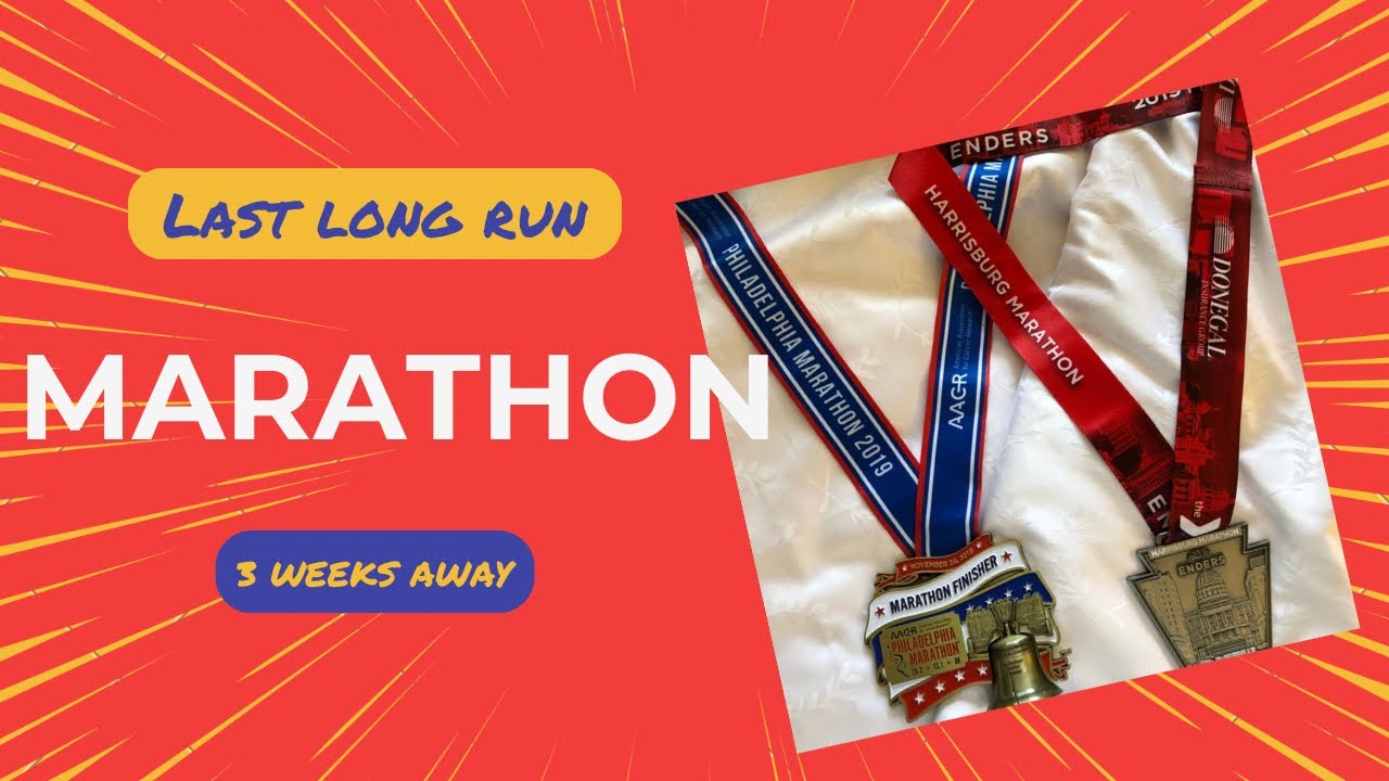 Sharing marathon medals & last long run before marathon #8