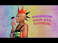RAINBOW MOHAWK HAIR DYE TUTORIAL + LIBERTY SPIKES!