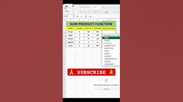 SUM PRODUCT function in Excel ✌️|| Pro Tips and Tricks|| #shorts #excel