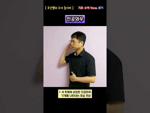 [ 기초 수어 Voca ] 871. 인공와우 - 수화배우기 [주넌쌤의 수어놀이터]