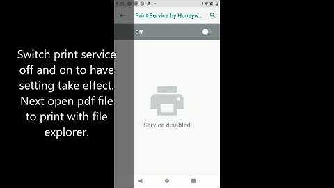 How to install, configure and test print pdf to print service by Honeywell