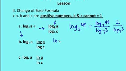 7.5 Apply Properties of Logs: The Change of Base Formula (Lesson)