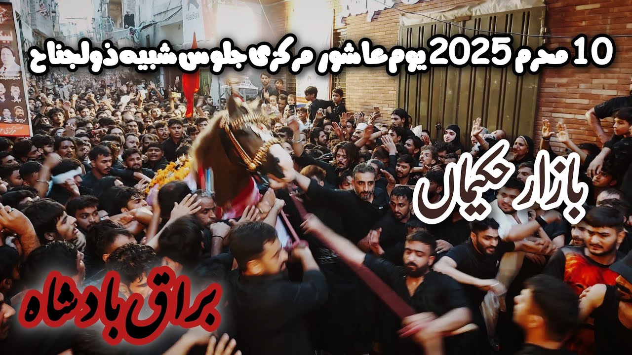 10 Muharram 2025 Markazi Jaloos Zuljinah Buraq Badshah Duty Bazaar E Hakeema Bhatti Gate Lahore