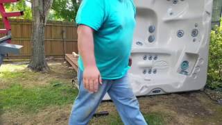 Moving a Cal Spa Hot Tub by myself DIY How To Move CalSpa One Man move Remove Removal