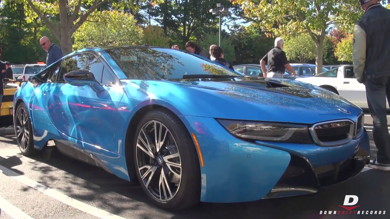 BMW i8 Protonic Blue at Americana Manhasset YouTube