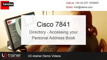 Cisco 7841 - Phone Training - Directory, Accessing your Personal Address Book - American English