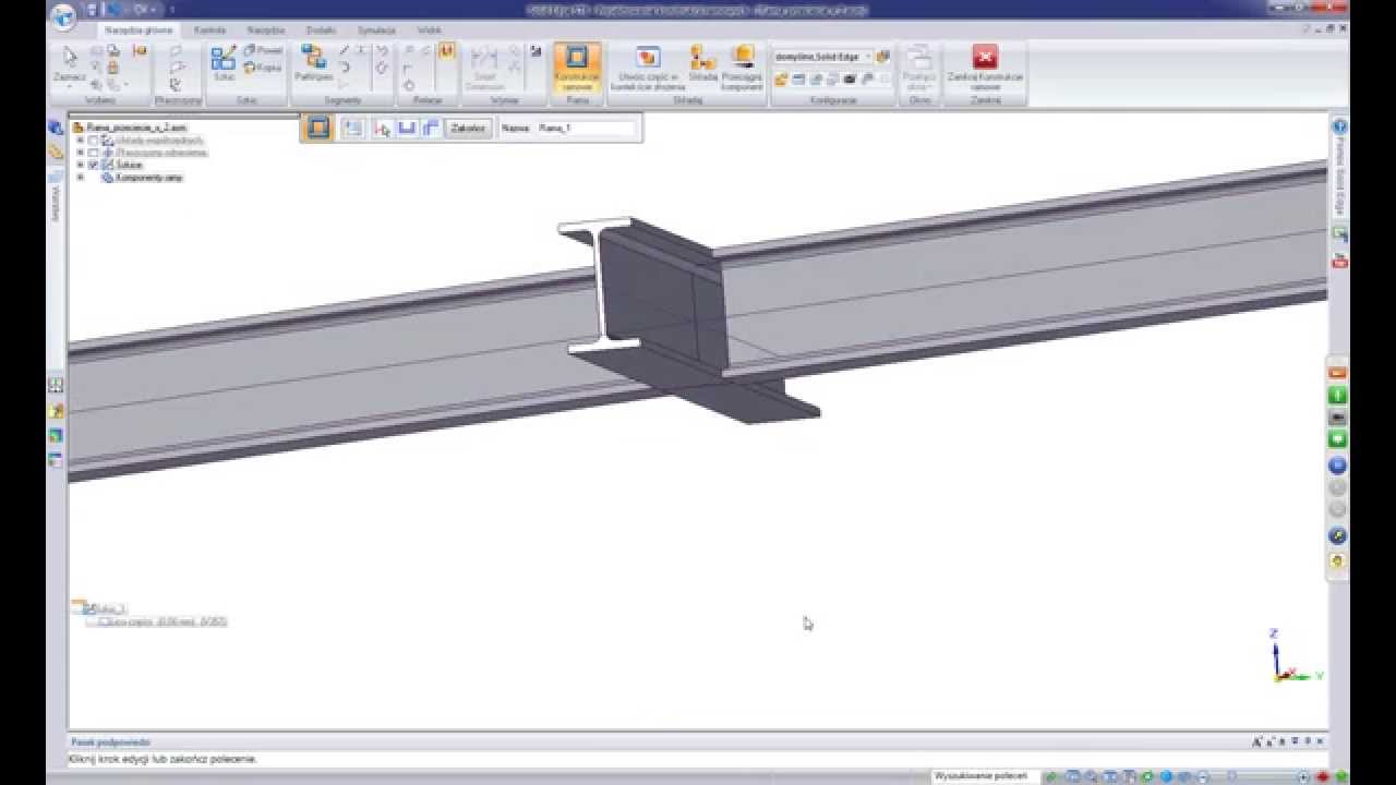 Solid Edge - Modelowanie układów ramowych