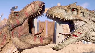 ALL LARGE CARNIVORE DINOSAURUS BATTLE ROYALE IN SAN DIEGO -   JURASSIC WORLD EVOLUTION 2