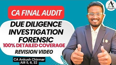Due Diligence, Investigation & Forensic | CA Final Sep