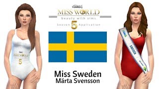 Miss Sweden | The Sims Miss World Application | Create A Sim screenshot 5