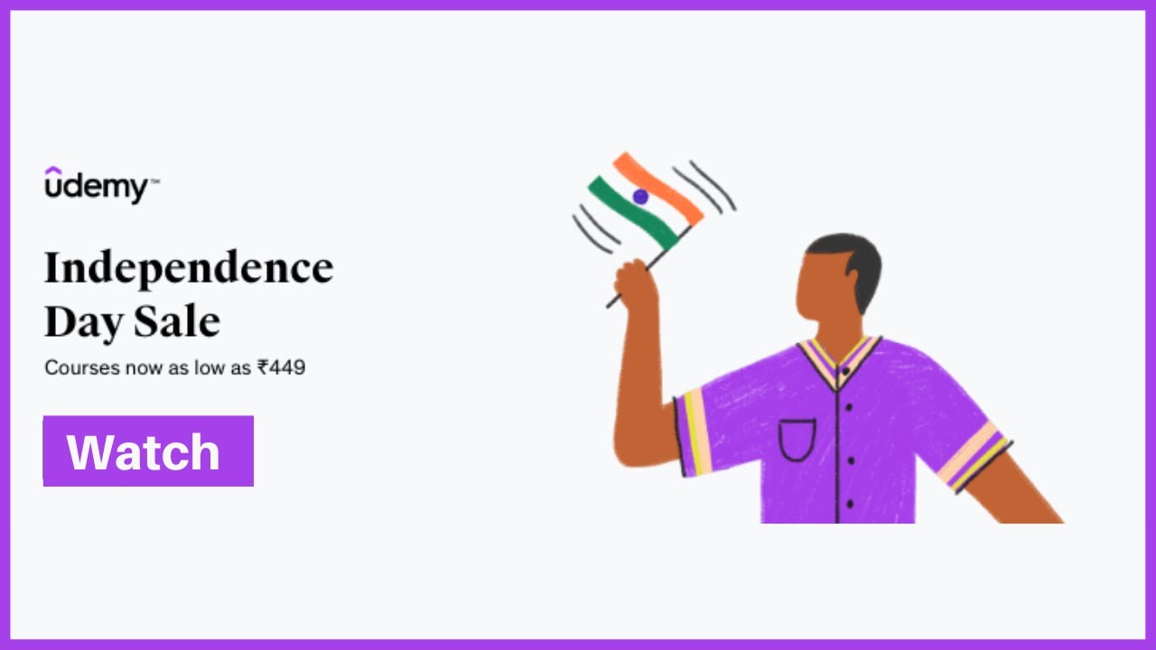 Udemy Independence Day Sale India Courses Going at ₹449 YouTube