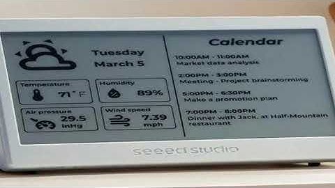 XIAO 7.5" ePaper Panel,e-Ink Screen Display 800480 esp32 Home Assistant, Compatible with TRMNL,
