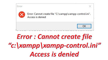 #Error : Cannot create file“c:\xampp\xampp-control.ini” Access is denied || #xampp || #Techie Zero