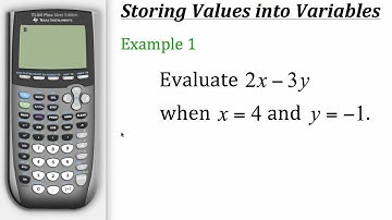 TI Calculator Tutorial: Storing Values into Variables